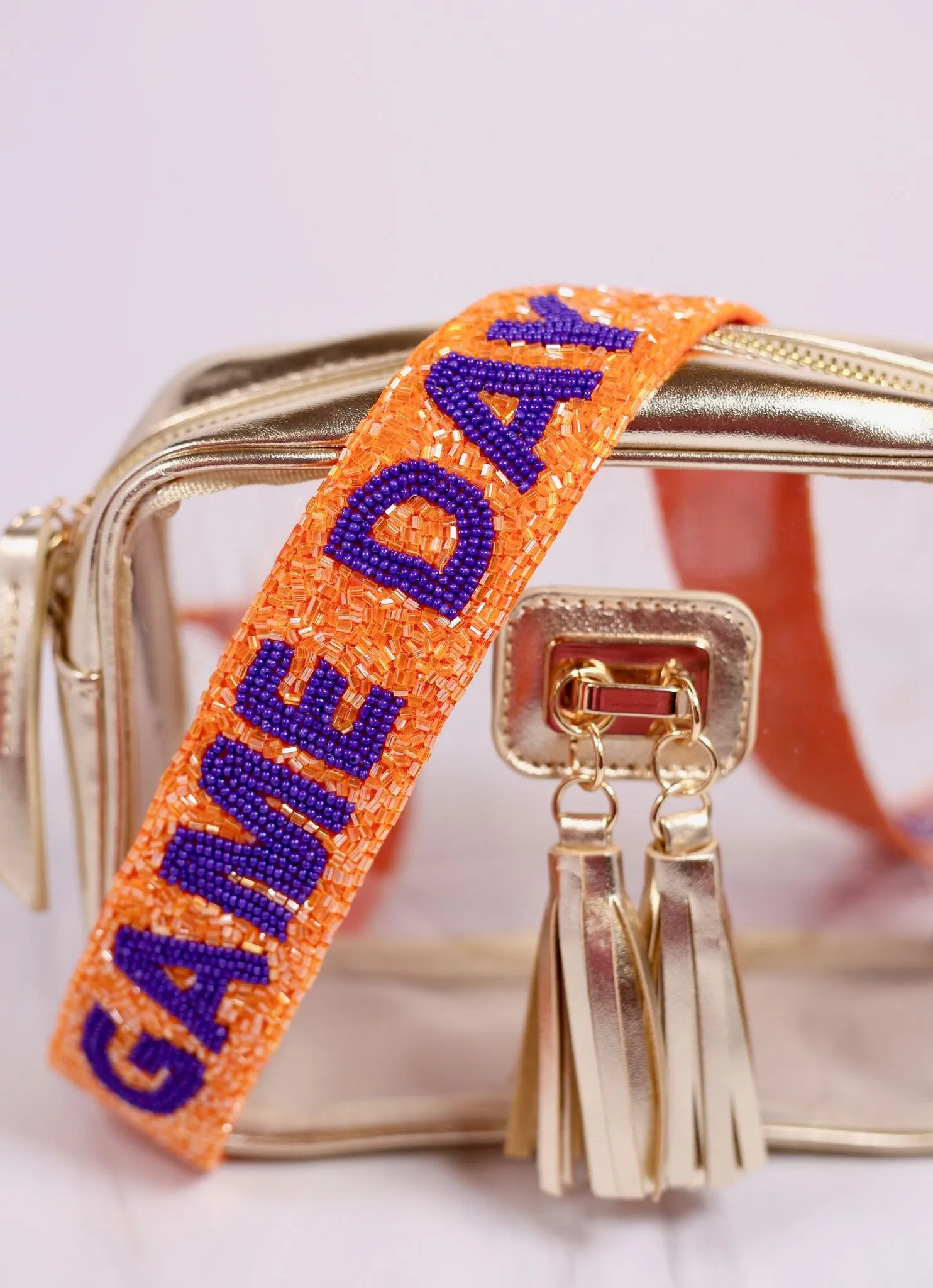 Game Day Crossbody Strap ORANGE PURPLE