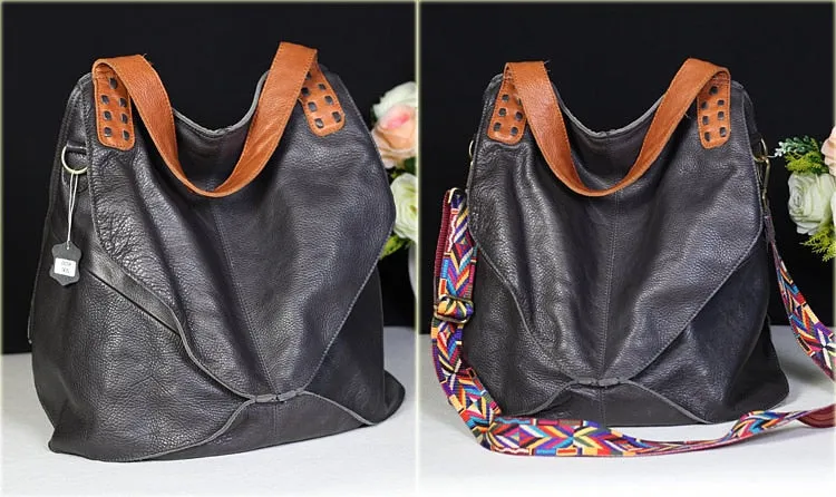 Genuine Leather Large Capacity Casual Women's Multi functional Shoulder Bags