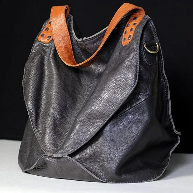 Genuine Leather Large Capacity Casual Women's Multi functional Shoulder Bags