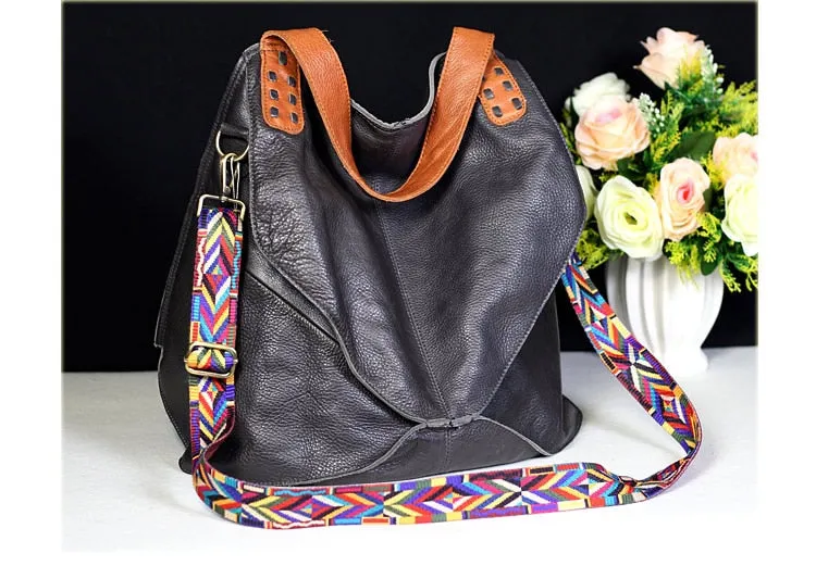 Genuine Leather Large Capacity Casual Women's Multi functional Shoulder Bags