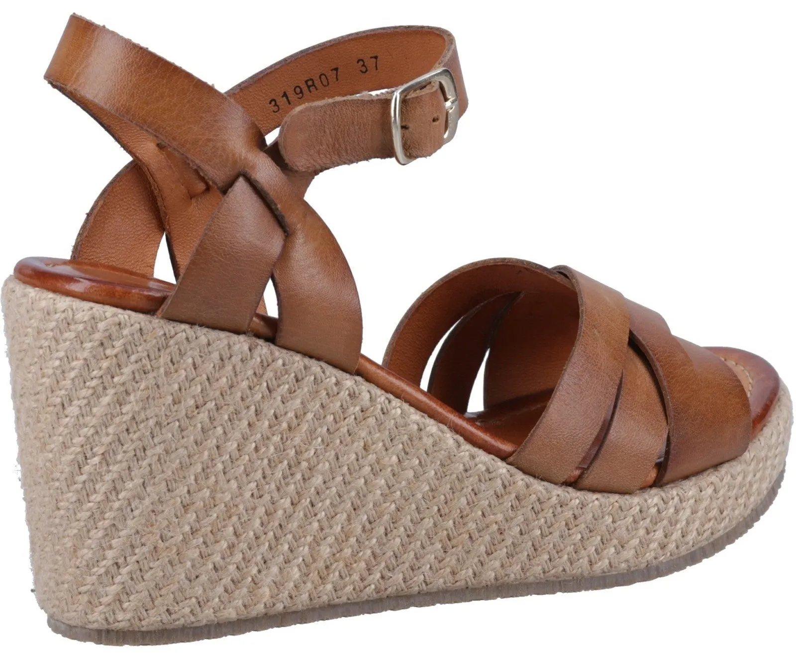 Hush Puppies Phoebe Womens Leather Wedge Heeled Sandal