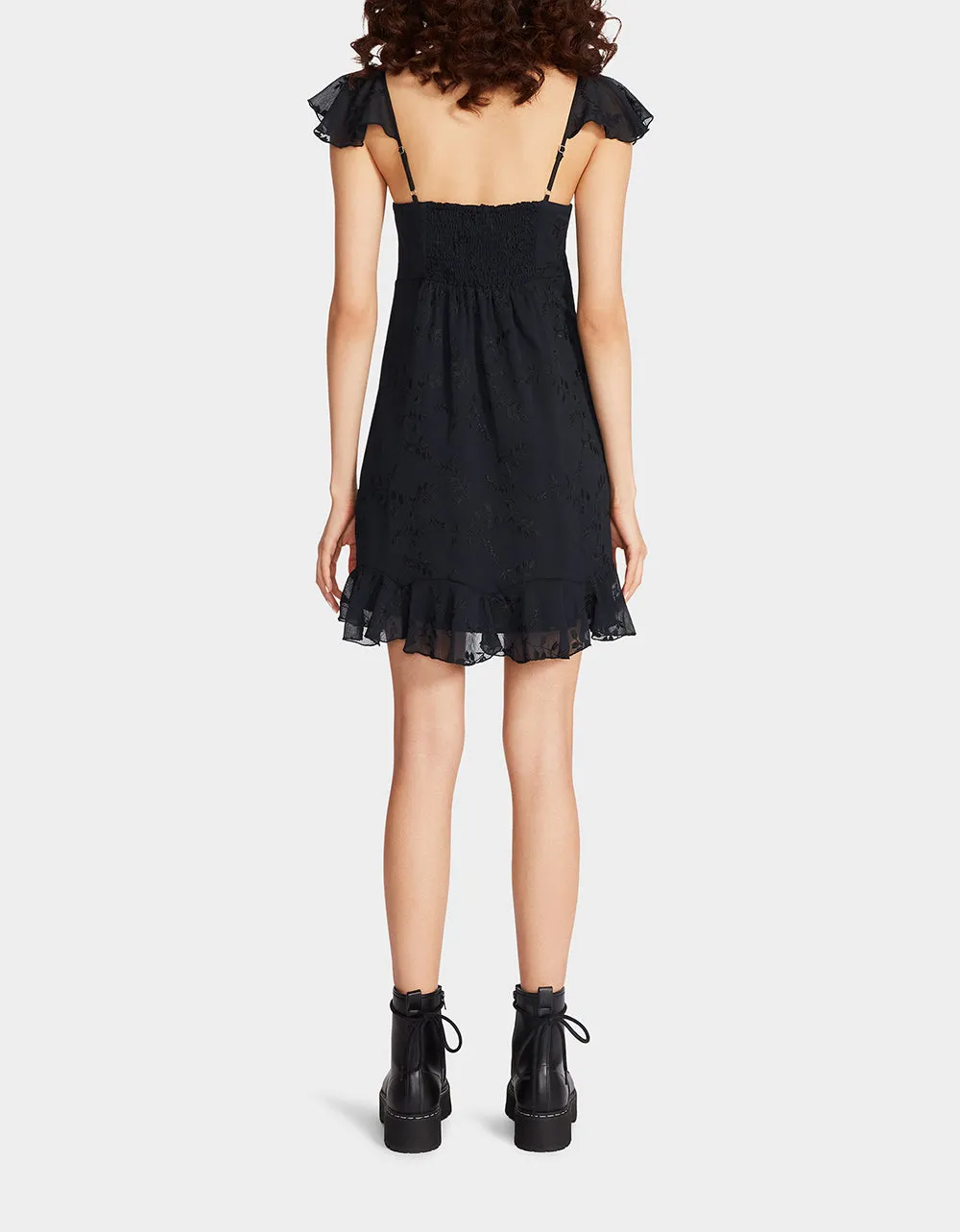 LOTUS MINI DRESS BLACK