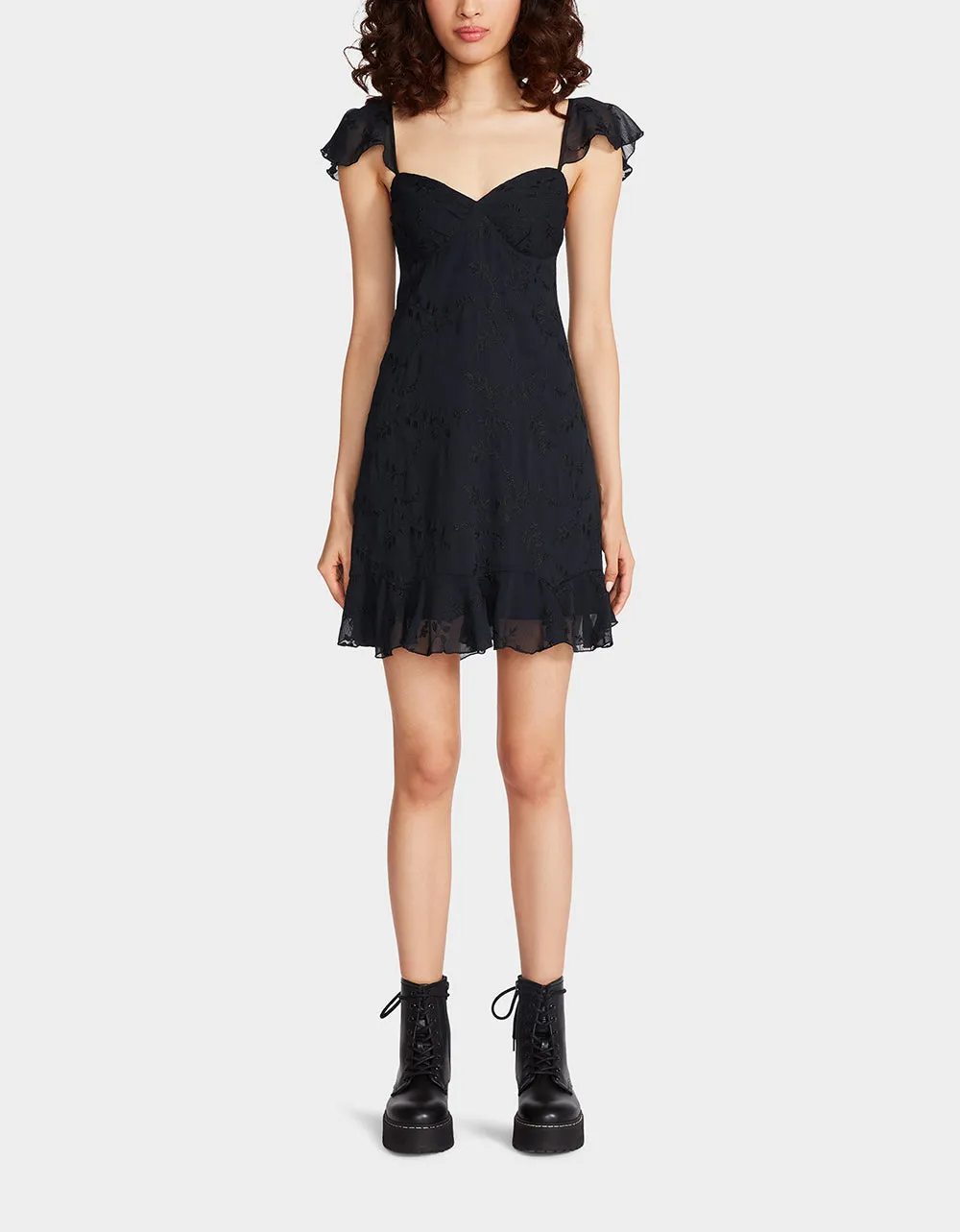 LOTUS MINI DRESS BLACK