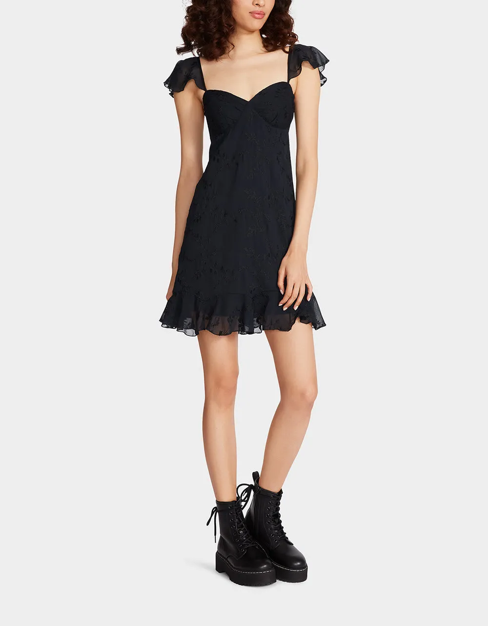 LOTUS MINI DRESS BLACK