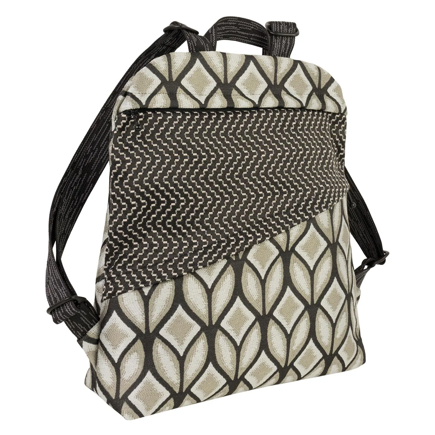 Maruca Backpack in Woven Tulip Black