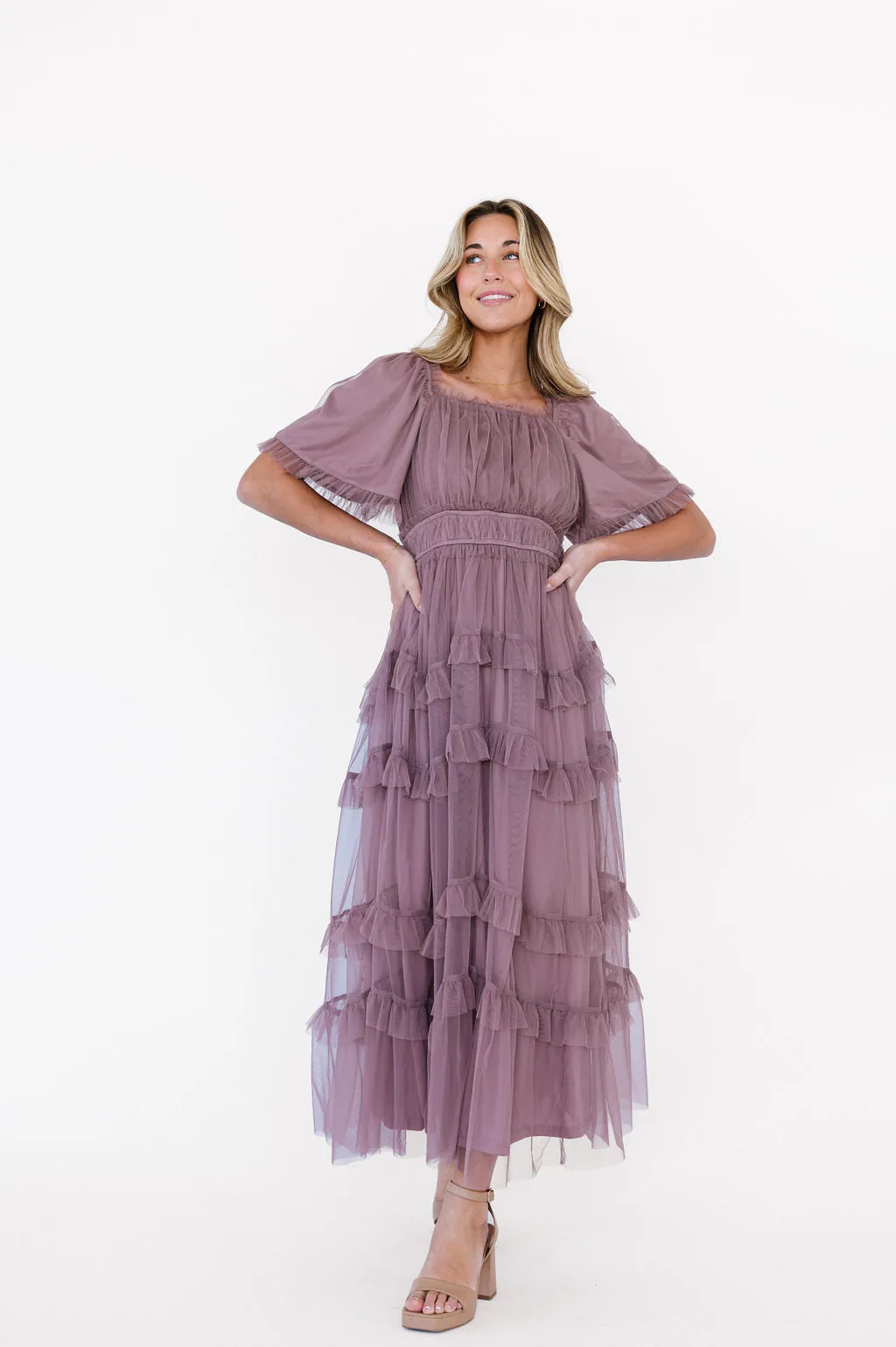 Mia Dress in Dusty Lavender