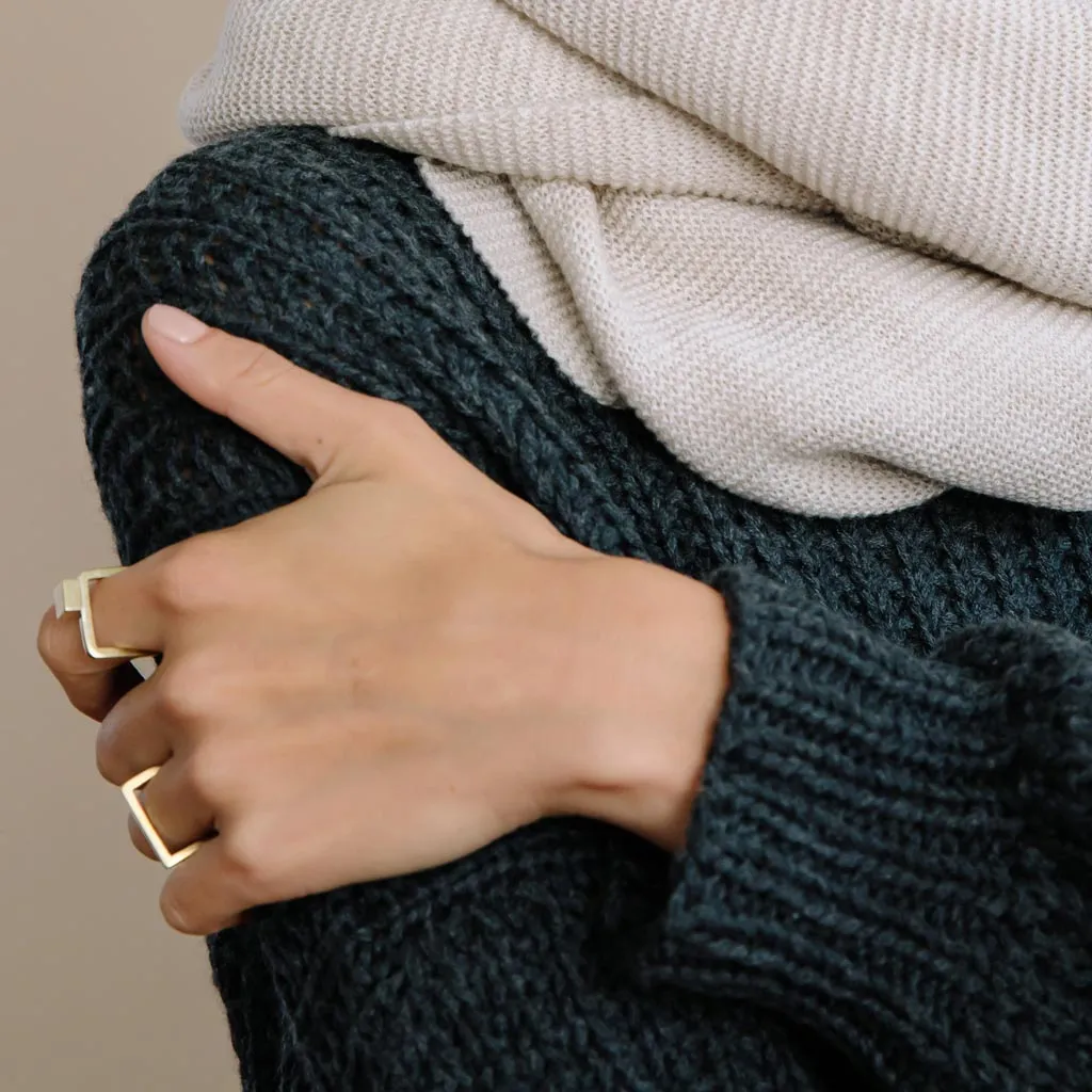 Minimalist Horizon Ring - Brass