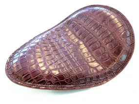 Motorcycle / Chopper Solo Spring Seat - Bordeaux Alligator