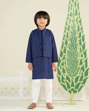 Navy Blue Chikankari Kurta