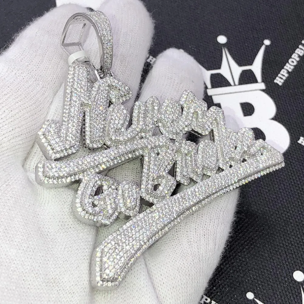 Never Go Broke CZ Hip Hop Bling Iced Out Pendant