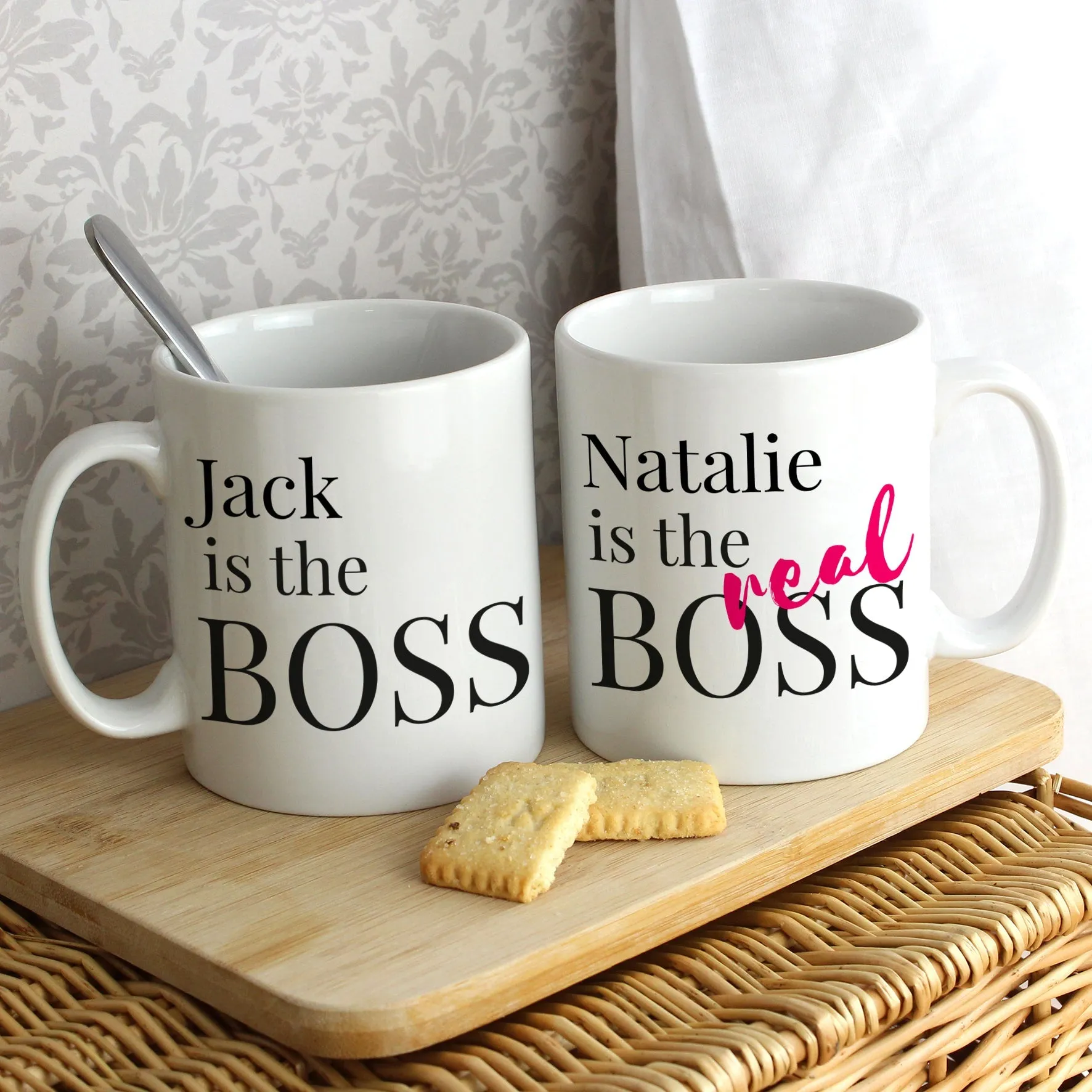 Personalised The Real Boss Mug Set