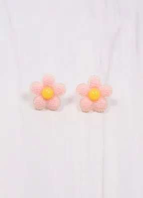 Rennies Beaded Flower Earring LIGHT PINK