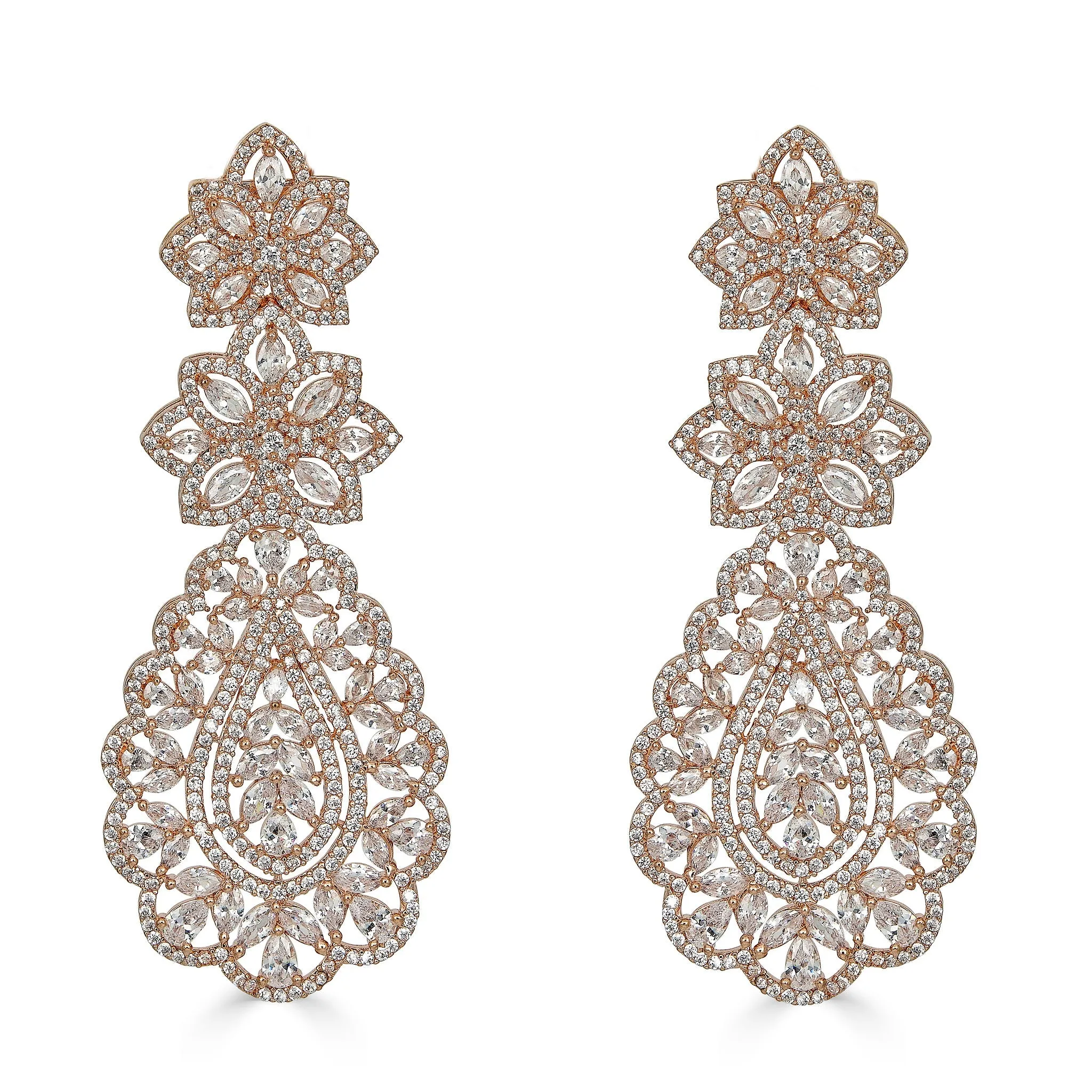 Rose Gold Chandelier Earrings (Buy Now)