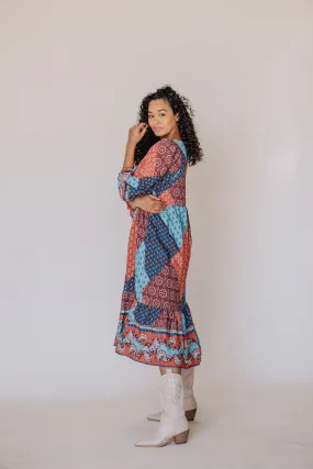 Shilo Multi Print Midi Dress