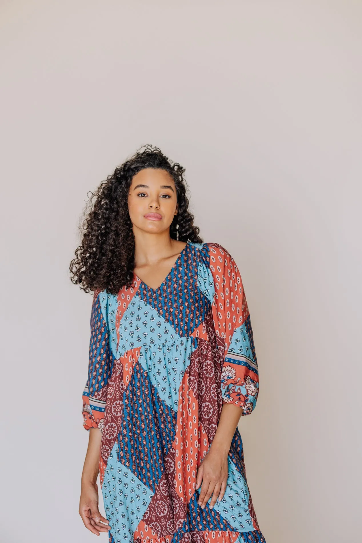 Shilo Multi Print Midi Dress