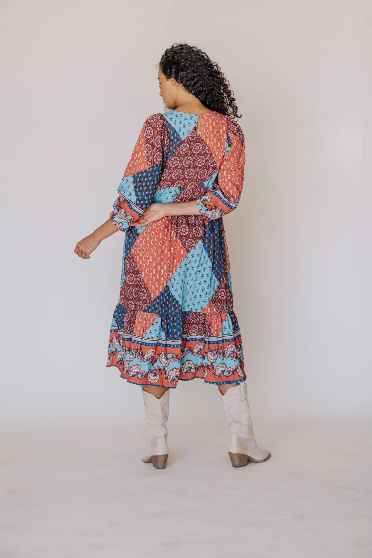 Shilo Multi Print Midi Dress