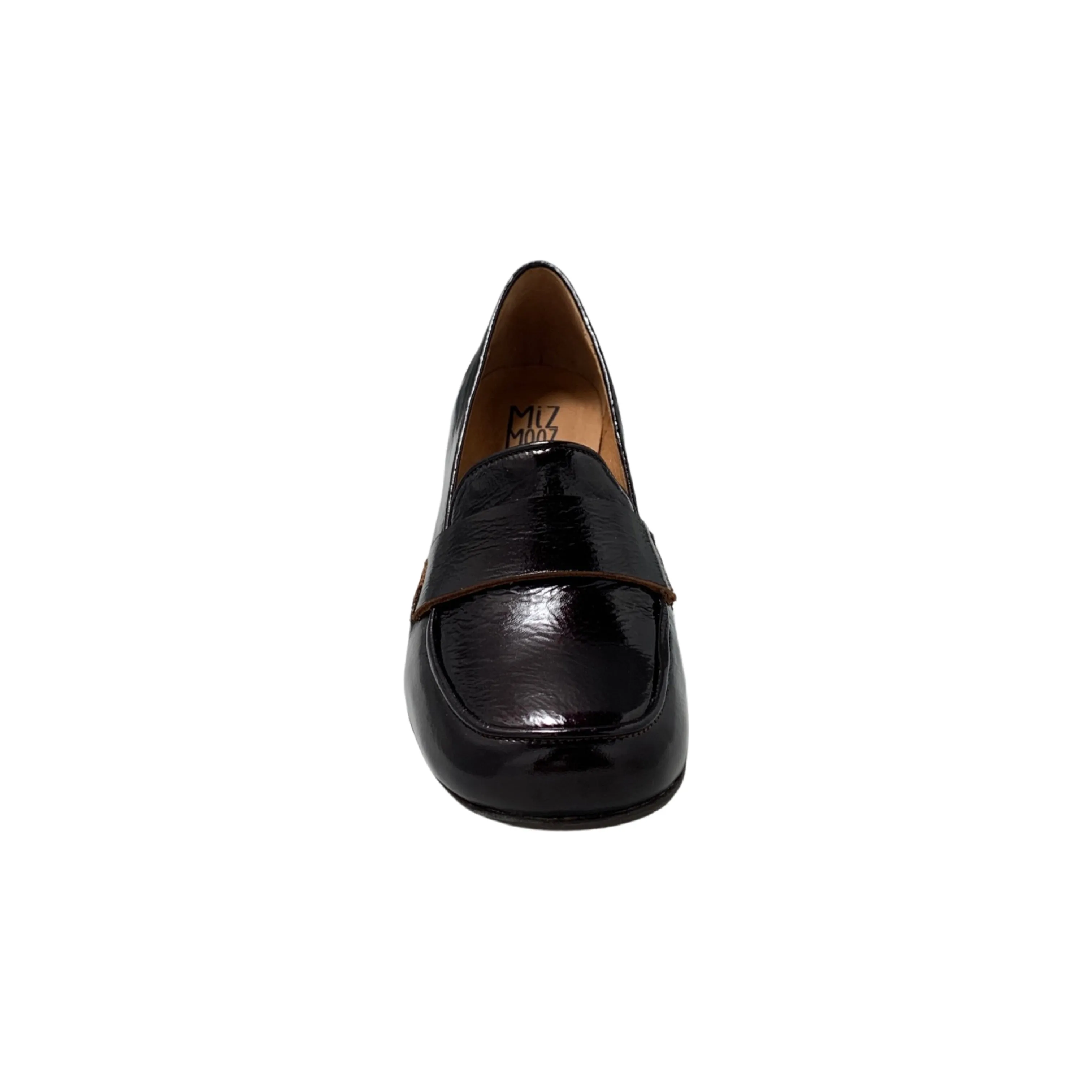 Siana Bordeaux Patent Loafer Heel