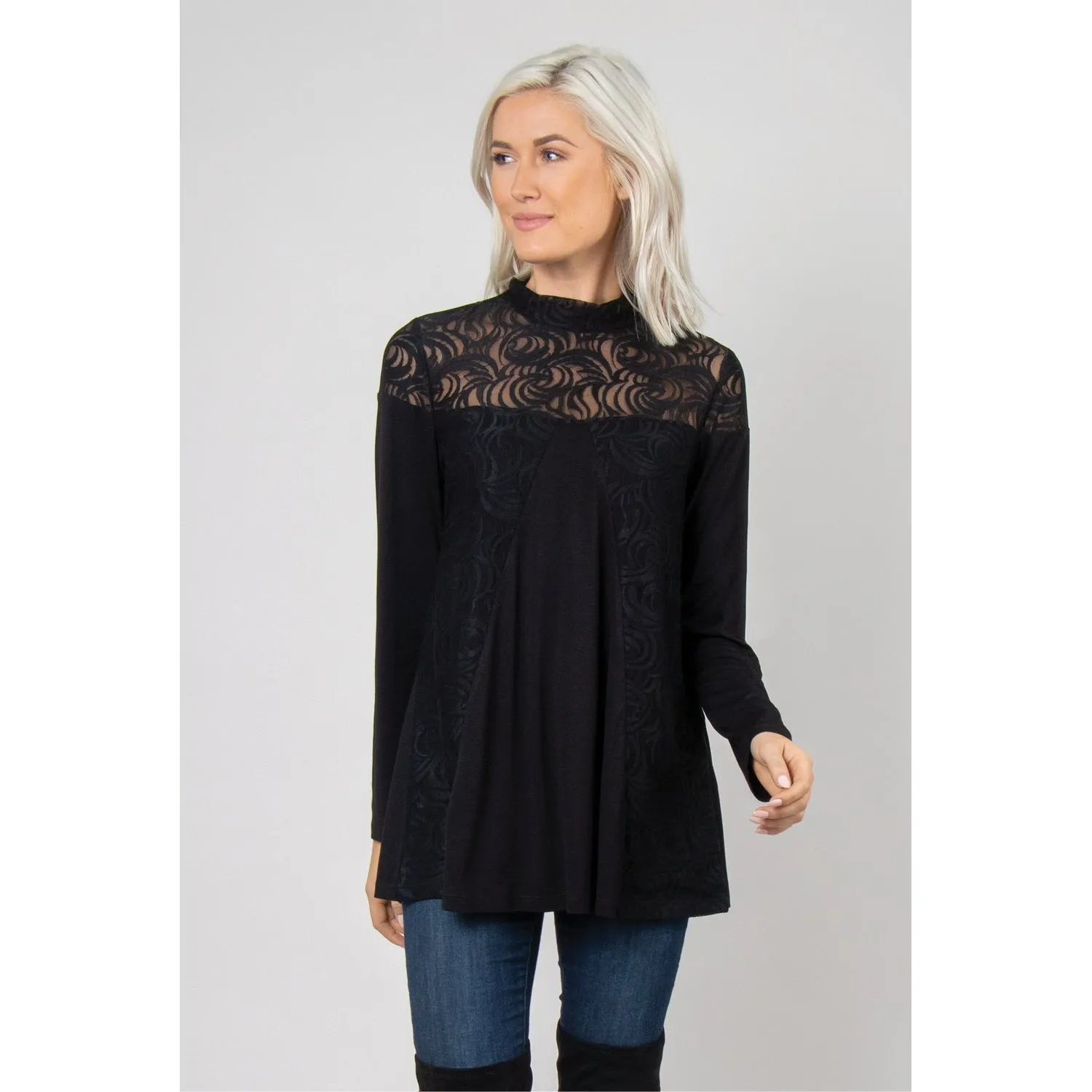 Simply Noelle Lace Overlay Top