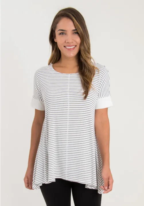 Simply Noelle Nautical Striped Trapeze Top