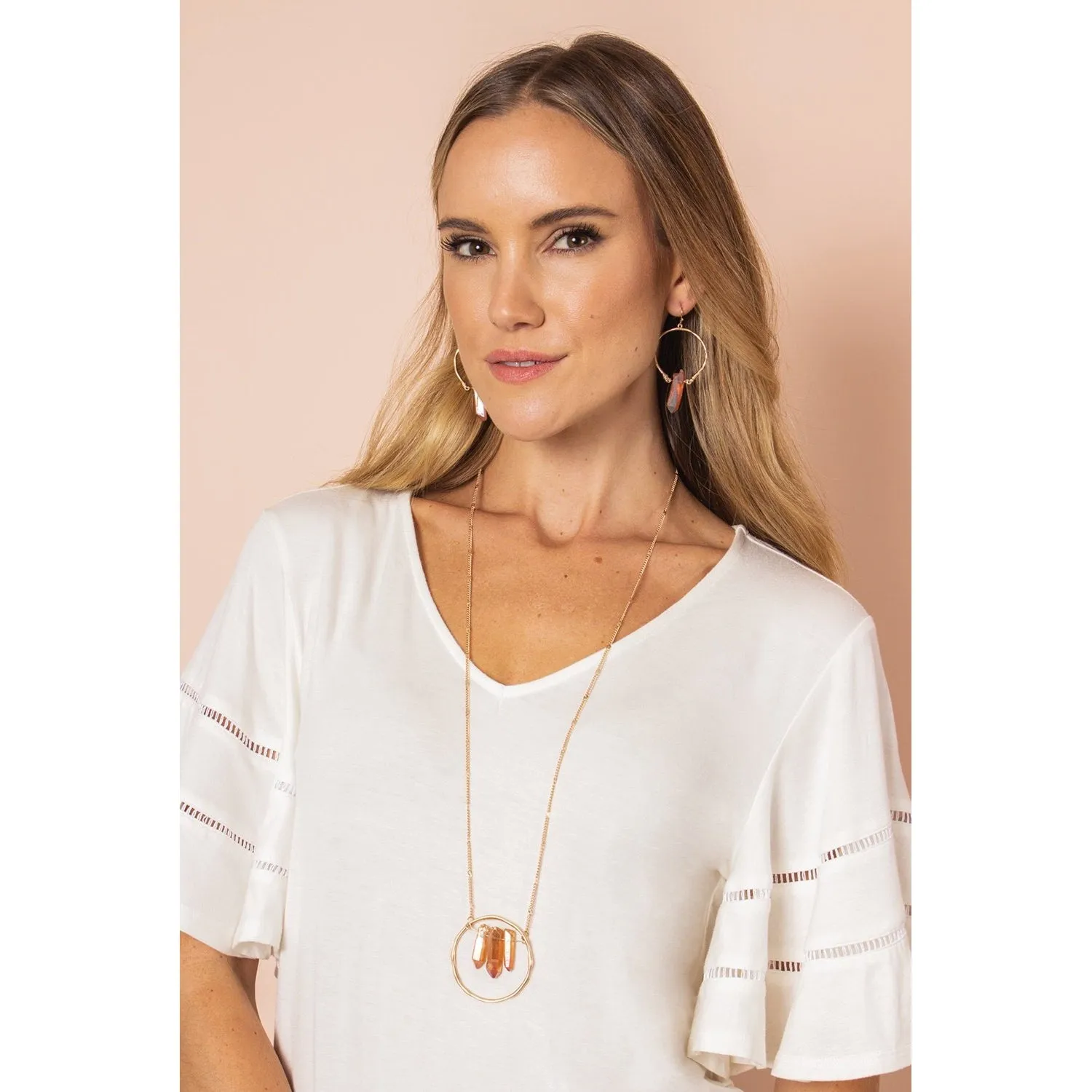 Simply Noelle Stargazer Necklace - Apricot