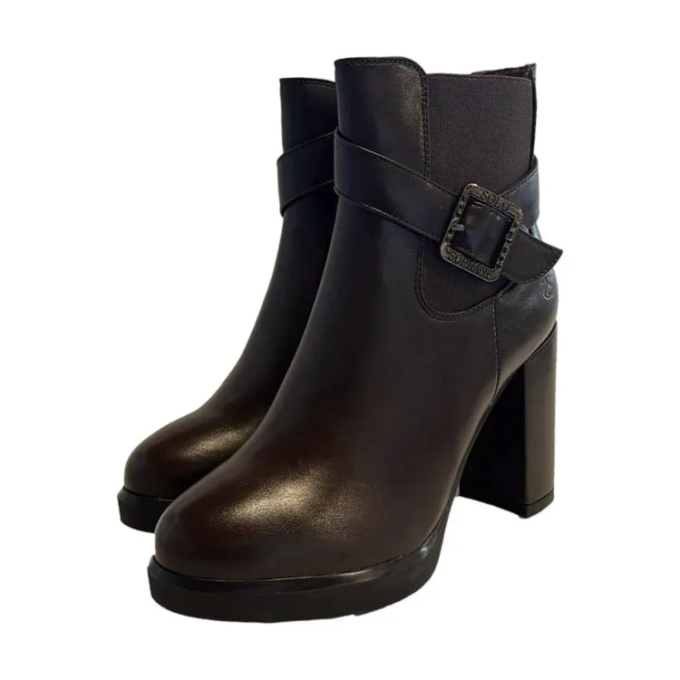 Solo Soprani TR329 Stivaletti Donna Tacco Alto Marrone