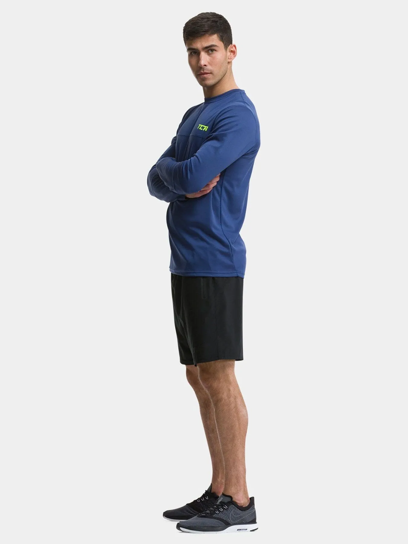 Stamina Long Sleeve Crew Neck Running Top For Men With Thumbholes