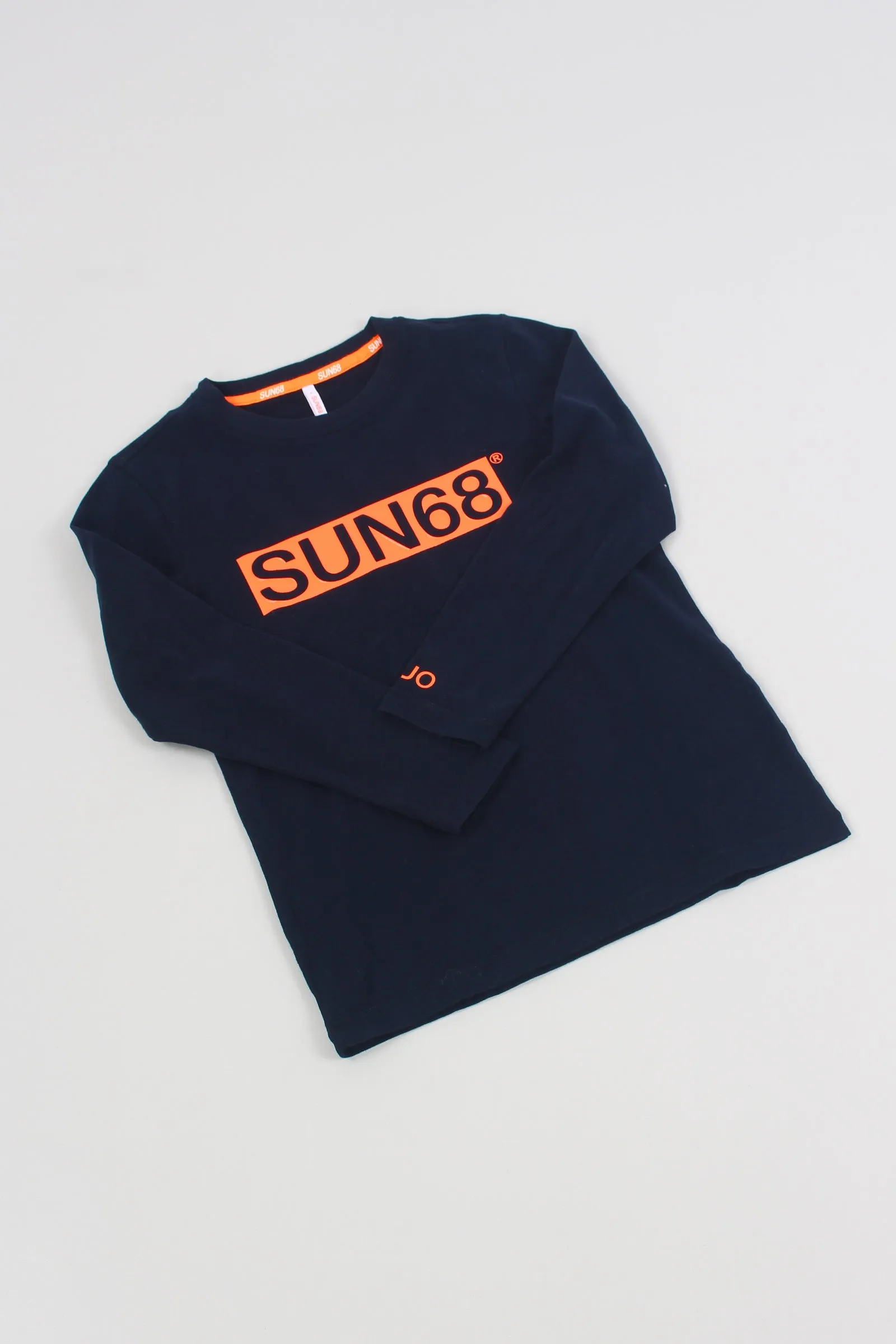 T-shirt Logo Fluo Navy Blue