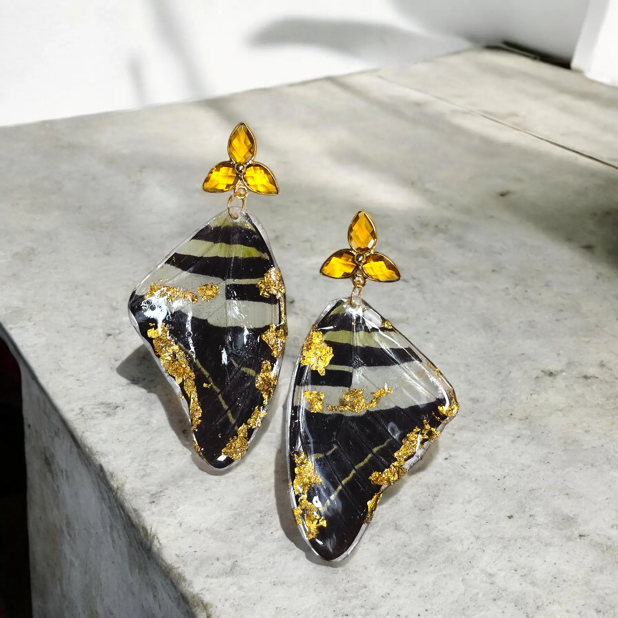 The Black REAL Butterfly Earrings