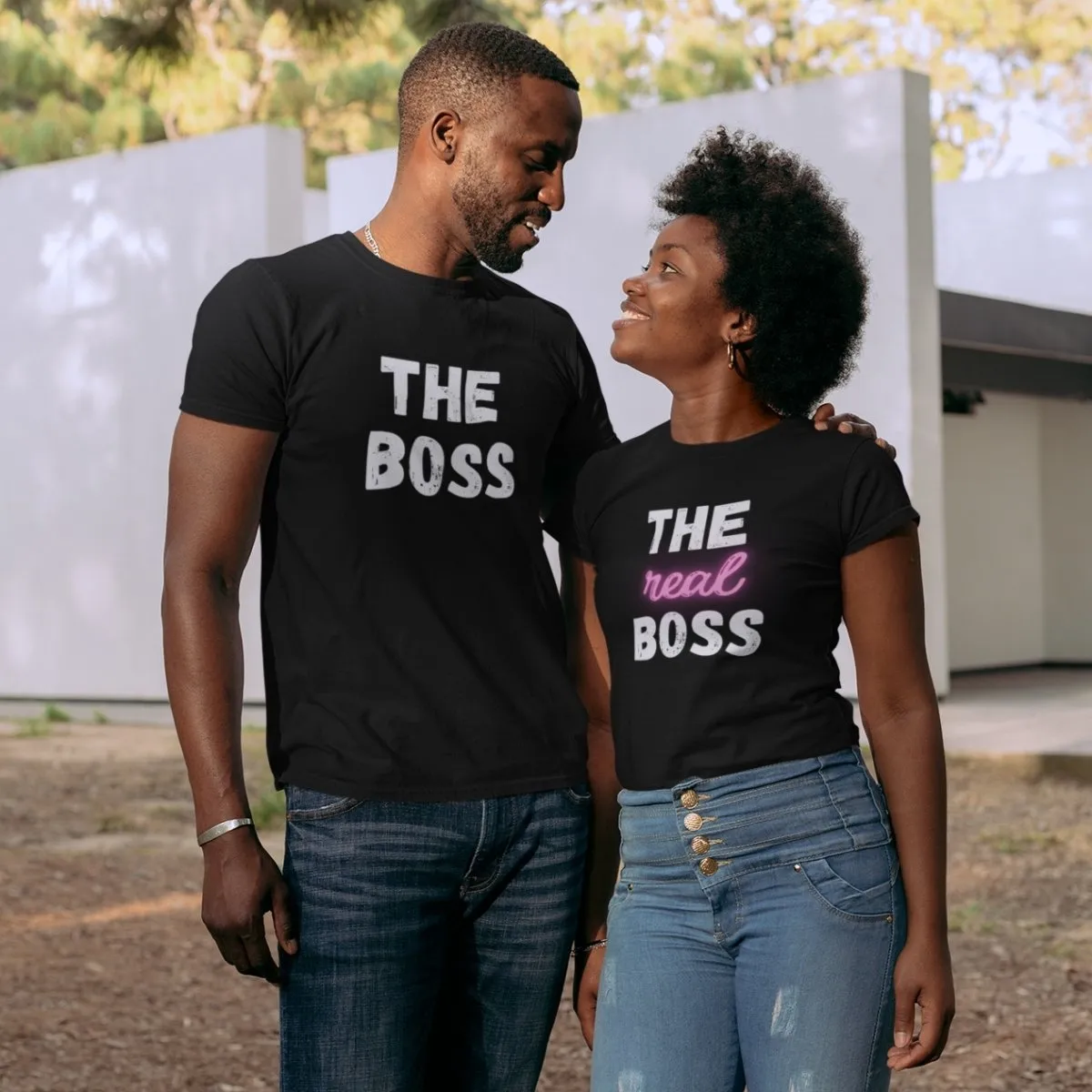 The Boss And The Real Boss Matching T-Shirts