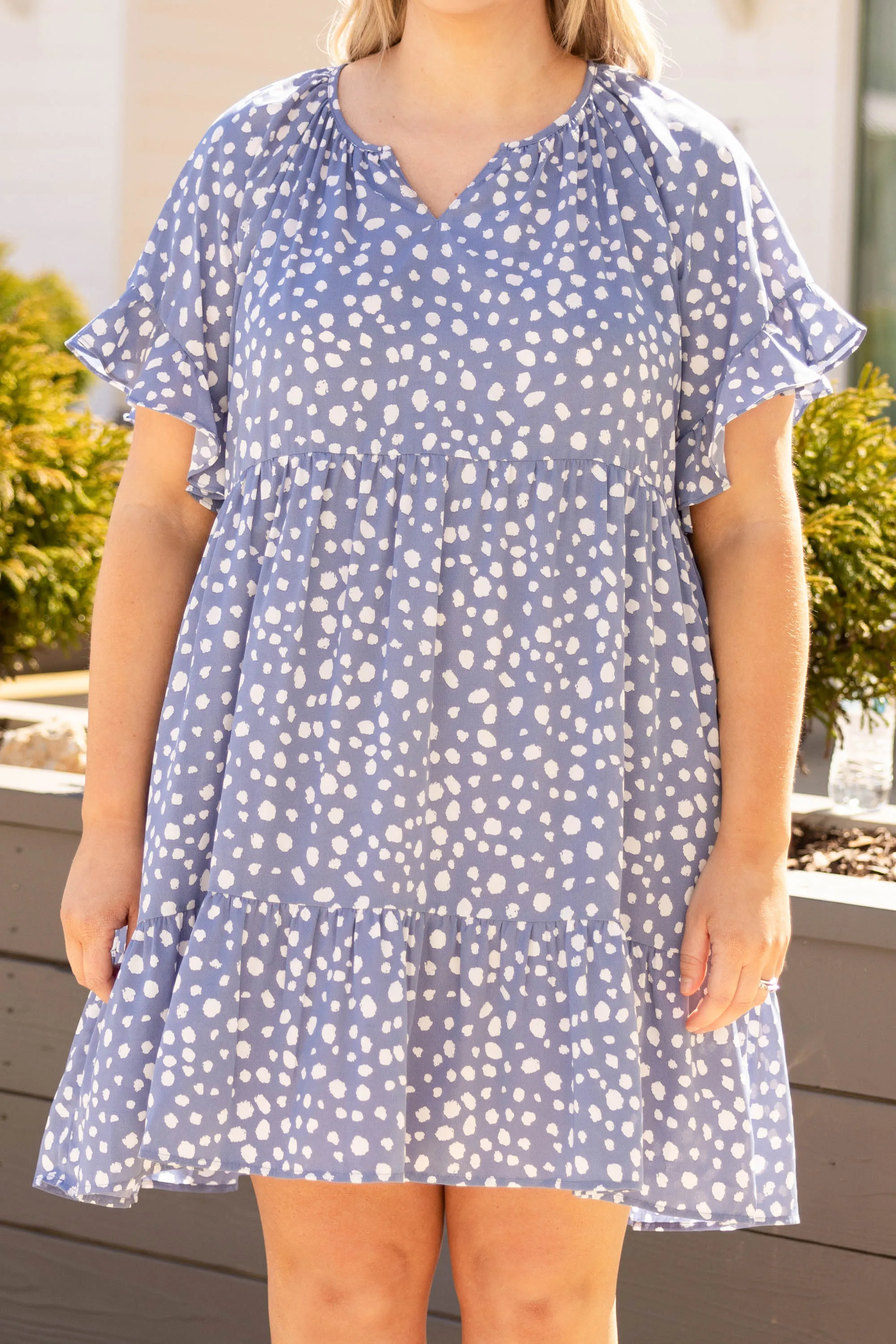 The Real Me Dress, Dusty Blue Mix