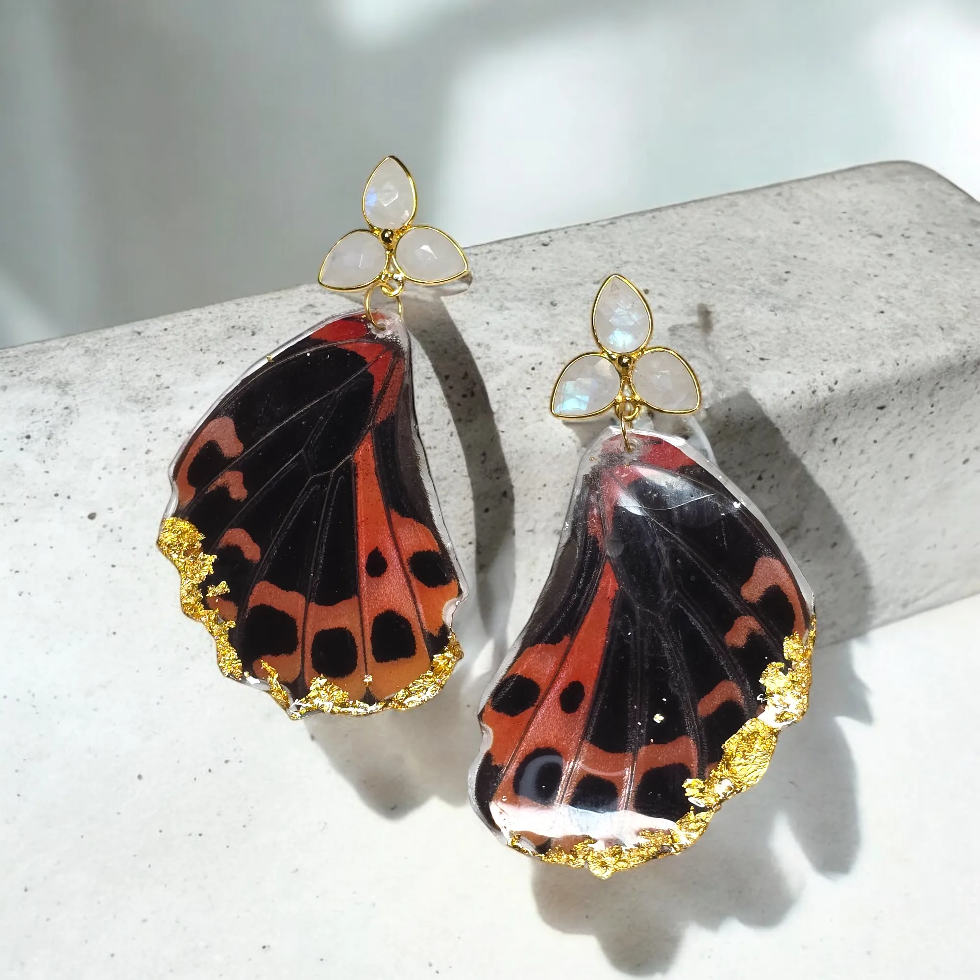 The Red REAL Butterfly Earrings