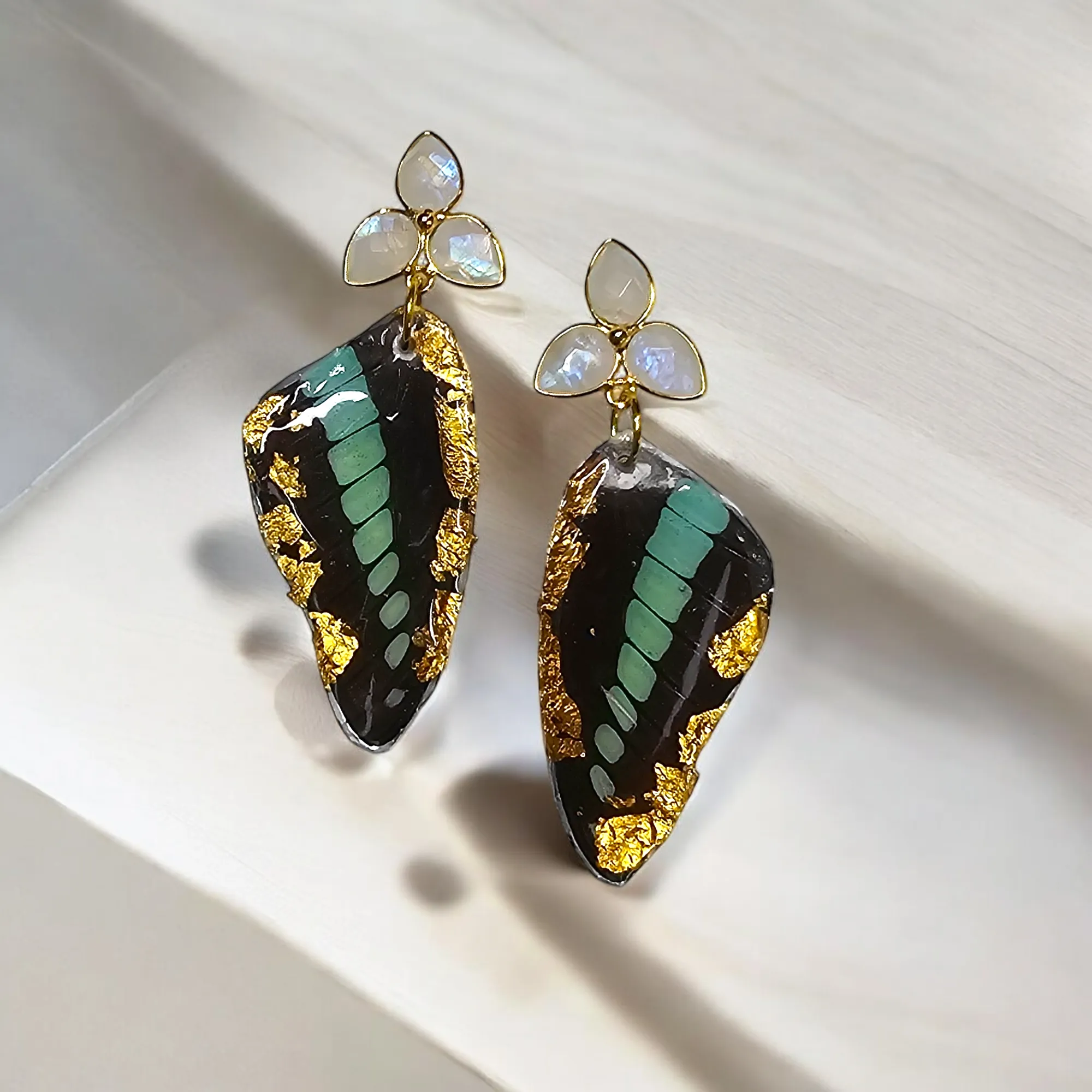 The Turquoise REAL Butterfly Earrings