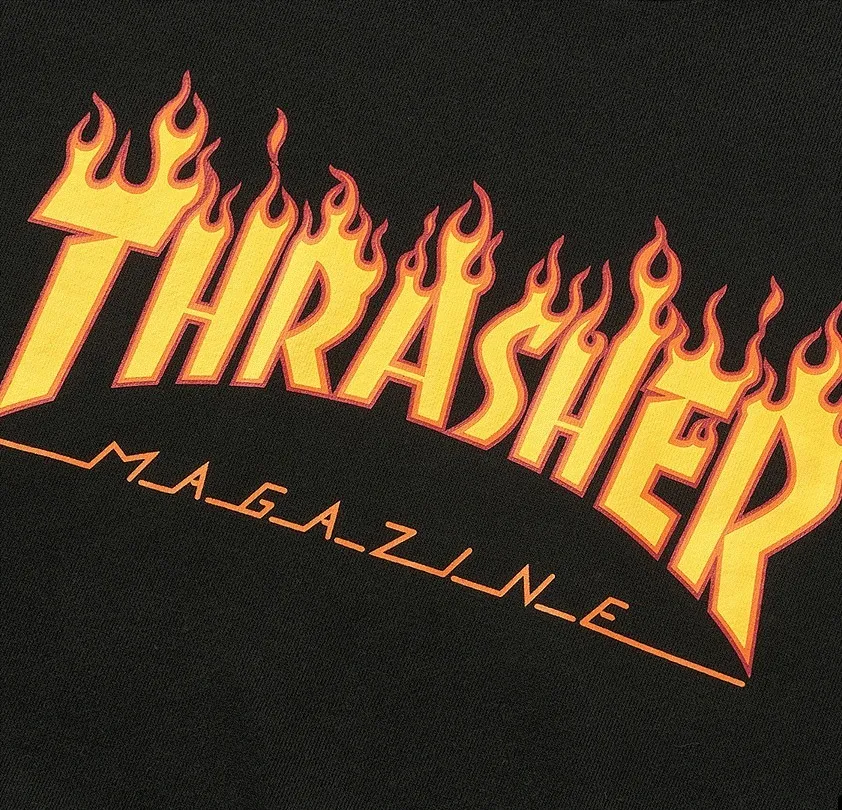 THRASHER  |Plain Cotton Logo Skater Style Sweatshirts