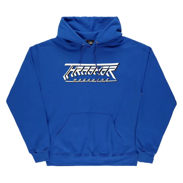 THRASHER SWEAT FUTURE LOGO HOOD ROYAL