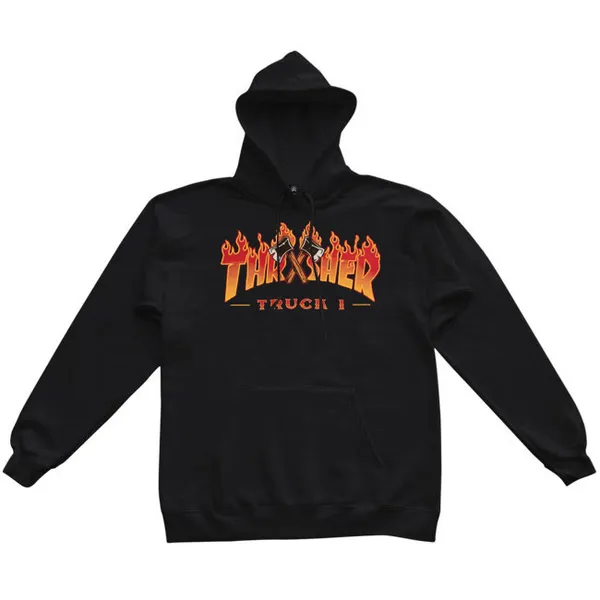 THRASHER SWEAT TRUCK 1 HOOD BLACK