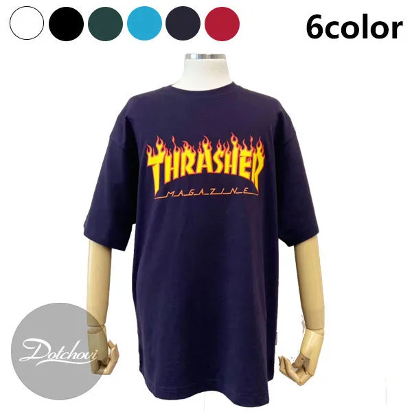 THRASHER  |Unisex Street Style Plain Cotton Logo Skater Style T-Shirts