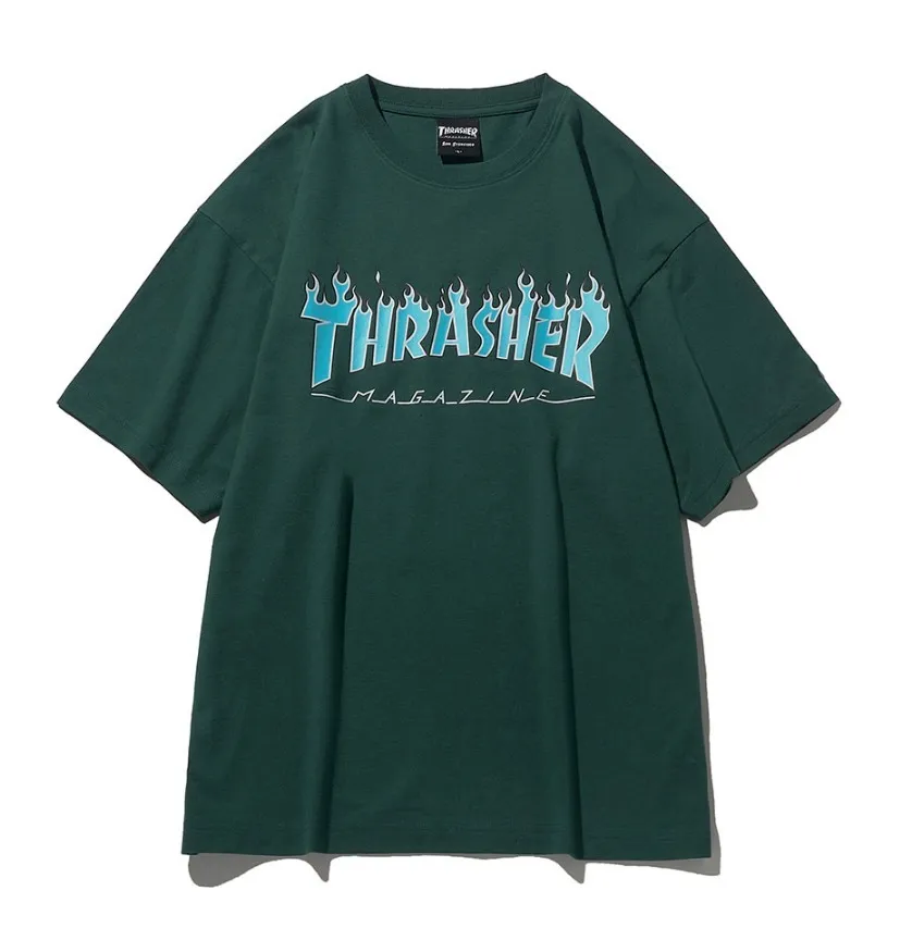 THRASHER  |Unisex Street Style Plain Cotton Logo Skater Style T-Shirts