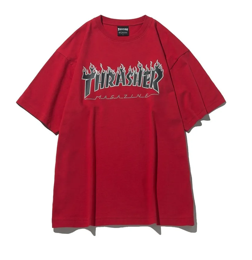 THRASHER  |Unisex Street Style Plain Cotton Logo Skater Style T-Shirts