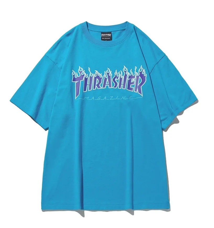 THRASHER  |Unisex Street Style Plain Cotton Logo Skater Style T-Shirts