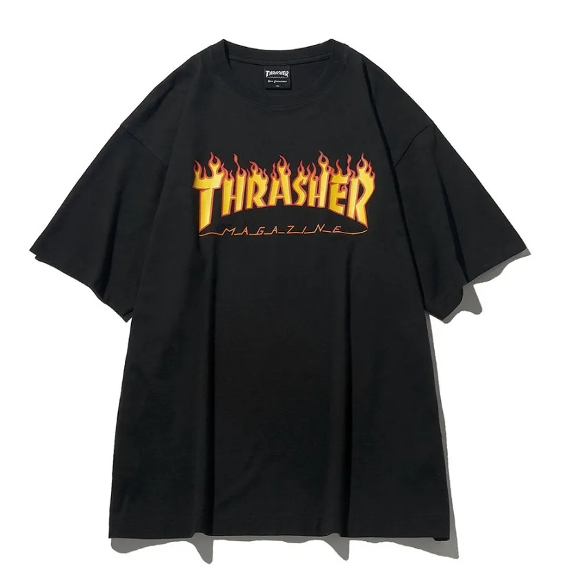 THRASHER  |Unisex Street Style Plain Cotton Logo Skater Style T-Shirts