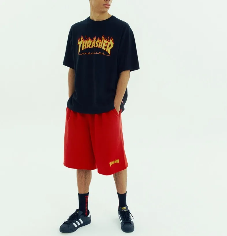 THRASHER  |Unisex Street Style Plain Cotton Logo Skater Style T-Shirts