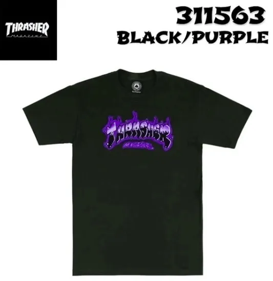 THRASHER  |Unisex Street Style V-Neck Short Sleeves Skater Style