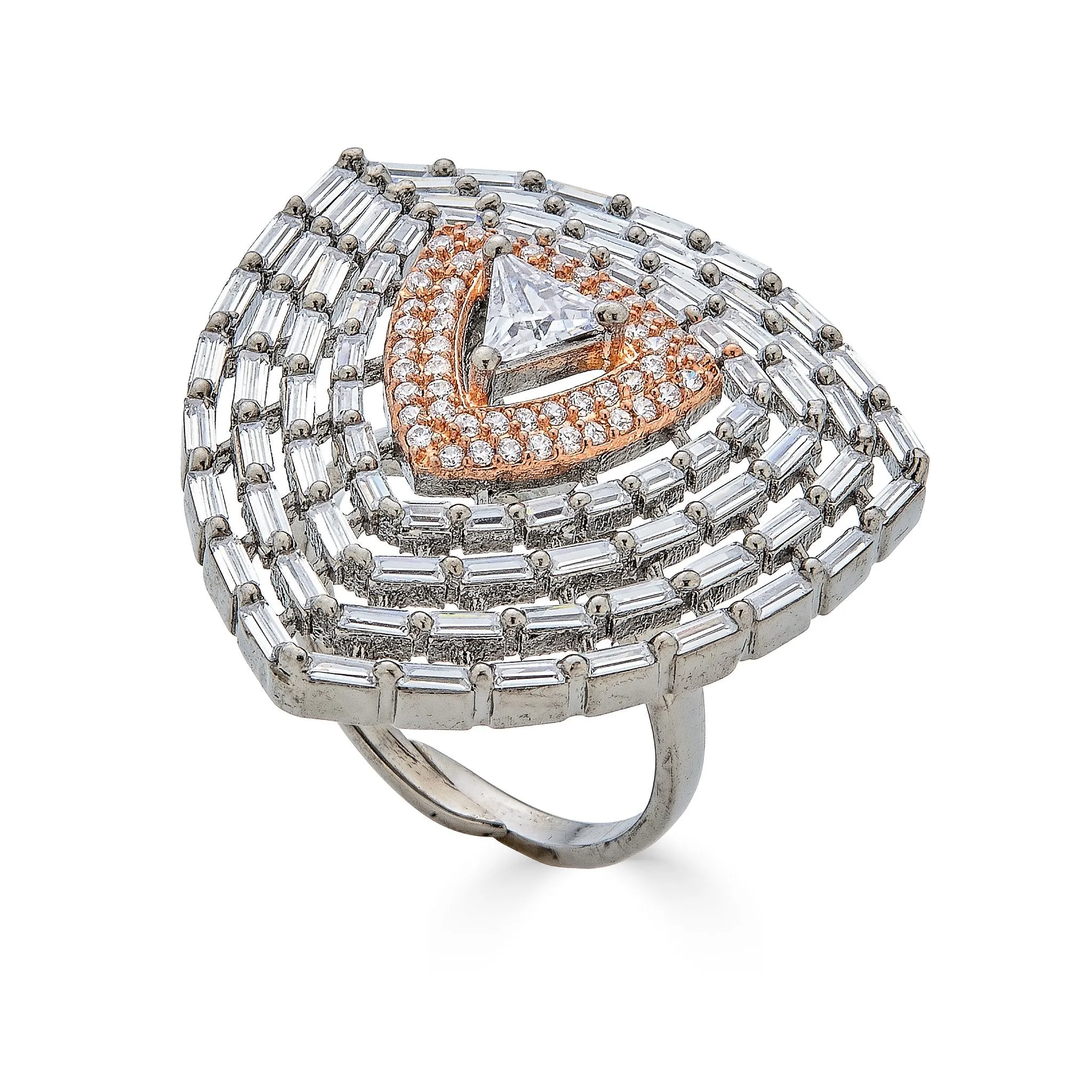 Two-Tone Crystal Ring (Buy Now)