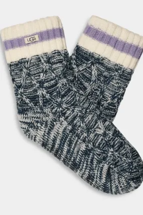 UGG Deedee Fleece Lined Quarter Sock Midnight