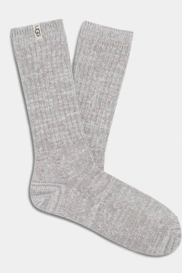 UGG Rib Knit Slouchy Crew Sock Seal