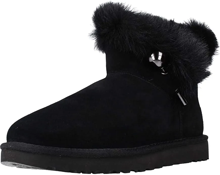 Ugg - Women Classic Fluff Pin Mini (Black)