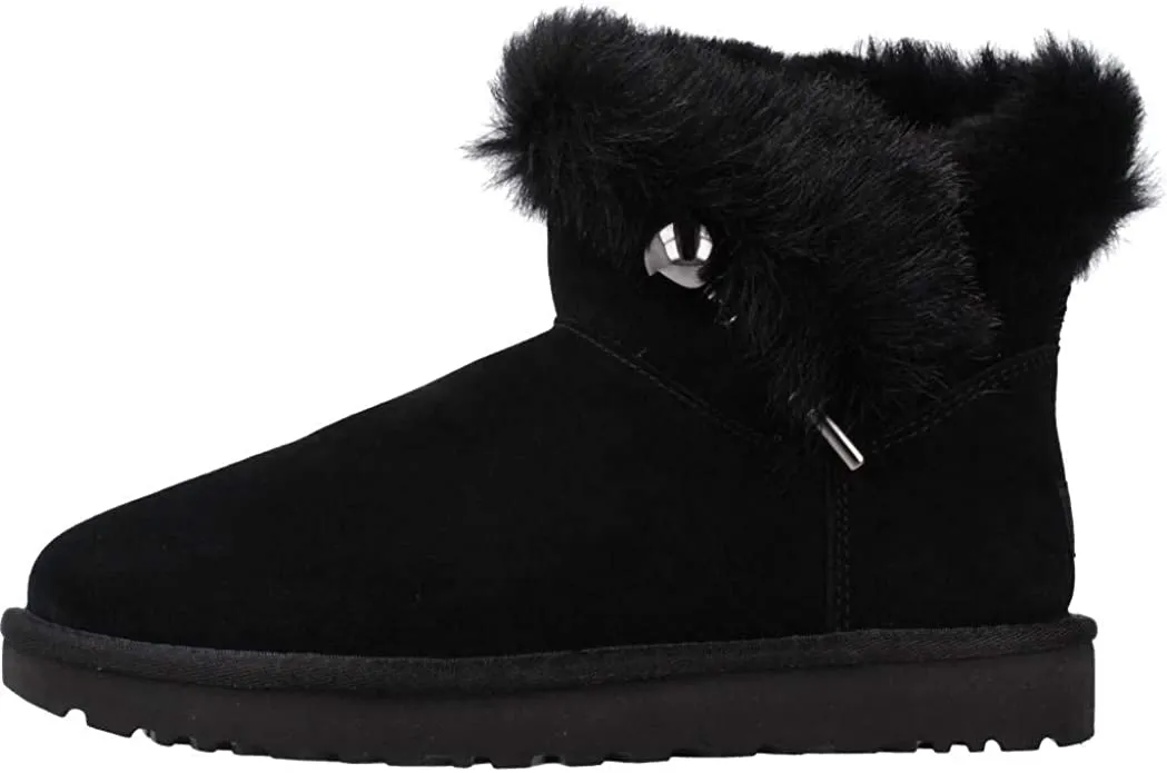 Ugg - Women Classic Fluff Pin Mini (Black)