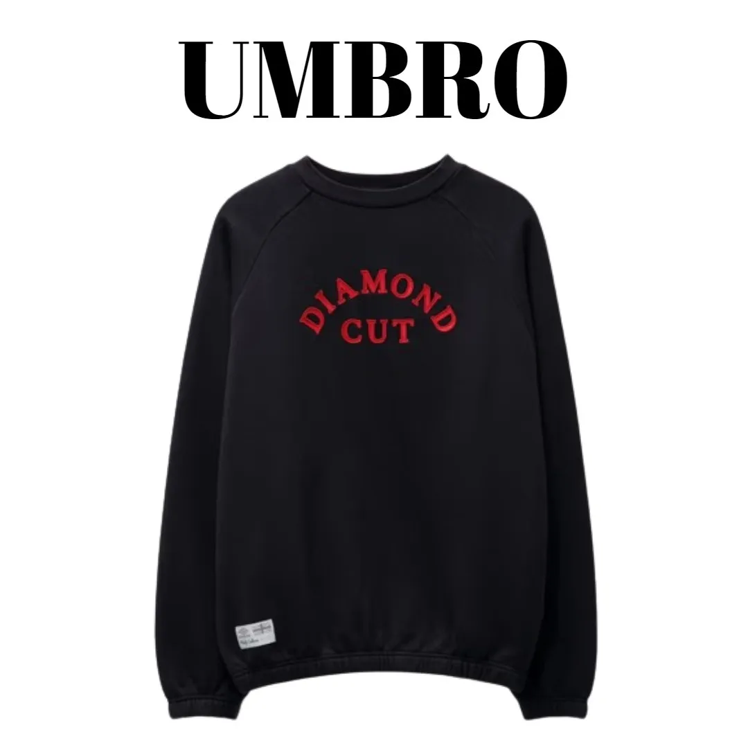 UMBRO  |Crew Neck Street Style Long Sleeves Cotton Oversized Logo