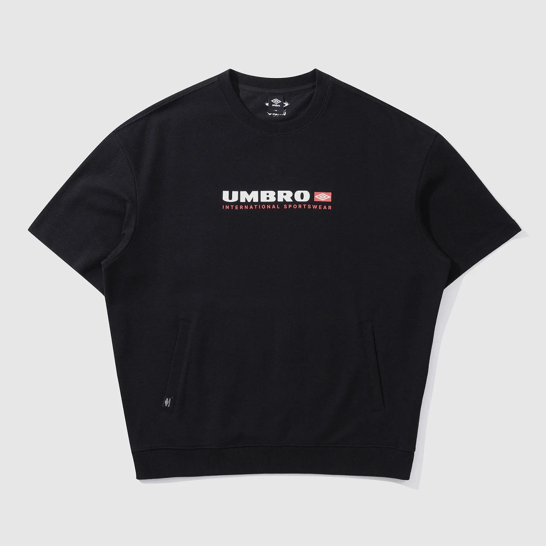 UMBRO  |Unisex Nylon Street Style U-Neck Plain Short Sleeves Logo