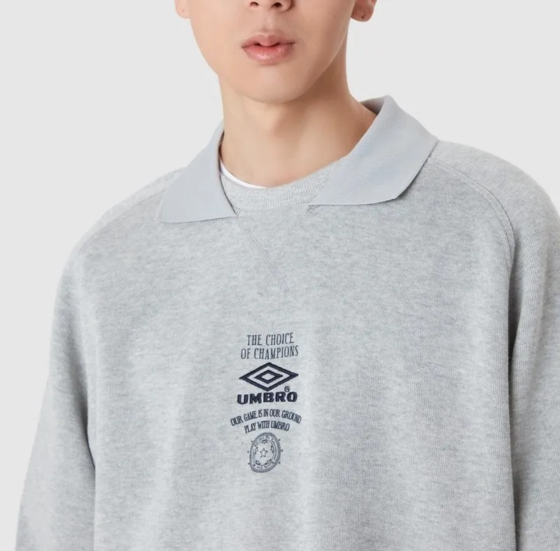 UMBRO  |Unisex Street Style Long Sleeves Plain Cotton Logo